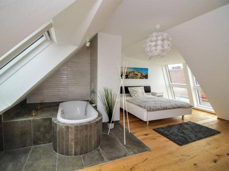 Luxury 2-Floor Rooftop Apartment With Terrace In The City Center 维也纳 外观 照片